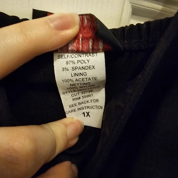 Elegant Black Dress with Light Blue Bow - 1X - Picture 6 of 6